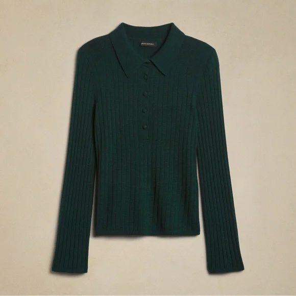 Banana Republic NEZHA MERINO SWEATER POLO - Picture 4 of 6